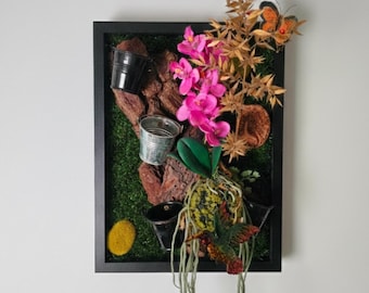 3D-botanische muurkunst - handgemaakt bloemenhuisdecoratie (op maat en op bestelling gemaakt)