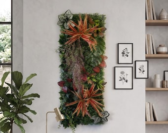 Artificial Greenery Wall Panel | Faux Plant Decor, Moss Grass Backdrop (40x120Cm | 47.25x15.75Inch)