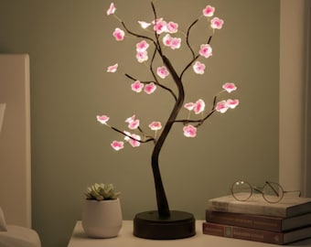 LED-kersenbloesemboomlamp - warmwitte kerstverlichting bonsai