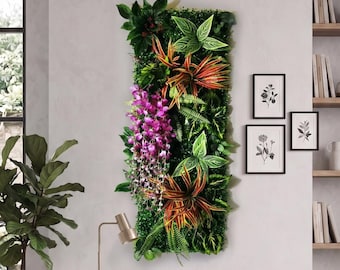 Artificial Greenery Wall Panel | Faux Plant Decor, Moss Grass Backdrop (40x120Cm | 47.25x15.75Inch)