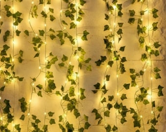 Led-klimopslinger: kerstverlichting op batterijen, wanddecoratie