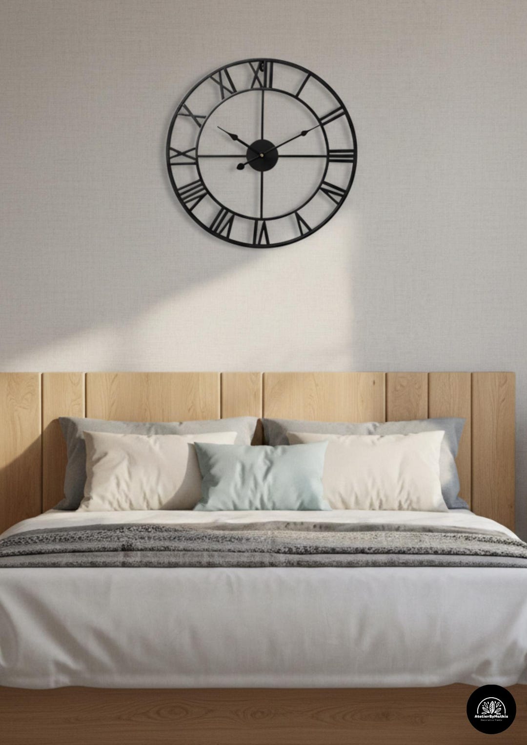 Large Metal Skeleton Wall Clock - Antique Gold Roman Numerals, 40cm ...