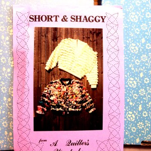 Shaggy jacket directions to sew from A Quilters Wardrobe,  waist length jacket  from 1998