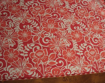 Spring time and summer napkins, Hawaiian print in corals and reds, Childrens napkins sold individually Ships Free