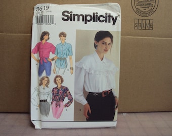 womens blouse or shirt simplicity pattern 8619, styled 1n 1993