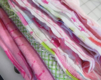 Flannel   cotton fabric scraps, use for doll making, pieced tote bags, tags  slow stitching,