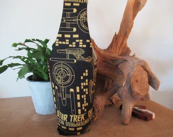 Star Trek  Wine caddy  wine tote, wine bag, gift bag  hostess gift,