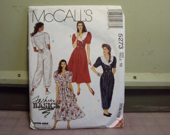 McCalls patterens--package of 2--jumpsuit and dress, and 2 piece dress retro 1980's design