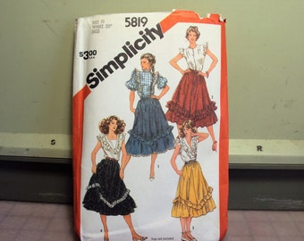 Simplicity patterns, package of three, skirt and blouse patterns, free shipping