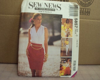 Womens skirt, shorts and pants paper pattern New Look 5857  uncut