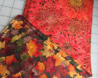 Toilret tank cover, small table runner, Autumn leaves reverses to various designs