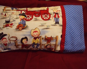 Travel pillowcase, "Its Grub Time" pillowcase, for boys or girls