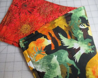 Toilret tank cover, small table runner, Autumn  Forest animals reverse to various backgrounds