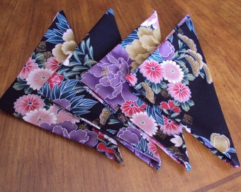 cloth napkins, cloth placemats, eco friendly, Kona flower design, dinner napkins, luncheon napkins, housewarming gift, Christmas gift