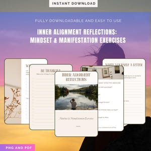 Spiritual Syncing Journal Digital Download Internal Frequency Guide Printable PDF A4 Letter Size Instant Access PNG Manifesting System Pro