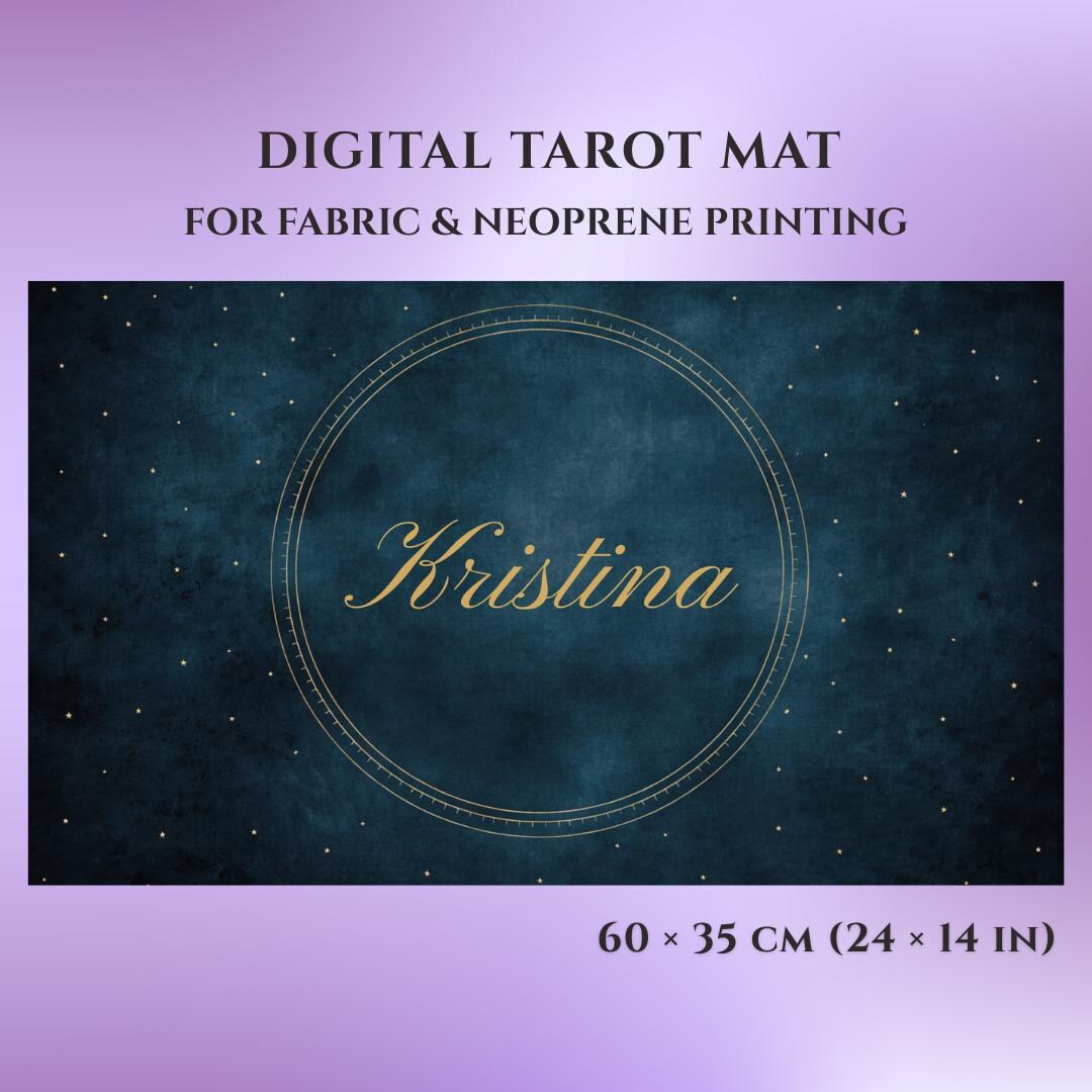 Editable Tarot Card Mat, Digital Tarot Reading Layout (for Fabric ...