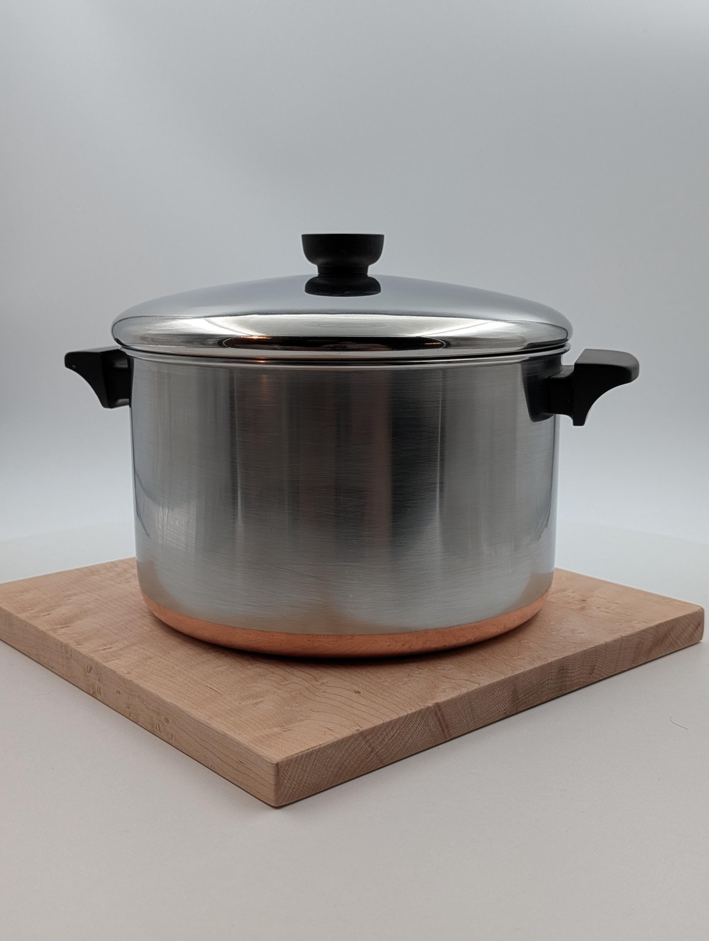 新品未開封Revere Ware ヴィンテージ ステンレス鍋　銅底　蓋付　セット 新品未開封Revere Ware ヴィンテージ ステンレス鍋 銅底 蓋付 セット