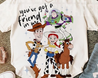 Cartoon Spielzeug Freunde PNG, Aquarell Charakter Design, Du hast einen Freund in mir PNG, Trendy Boy Sublimation Shirt PNG