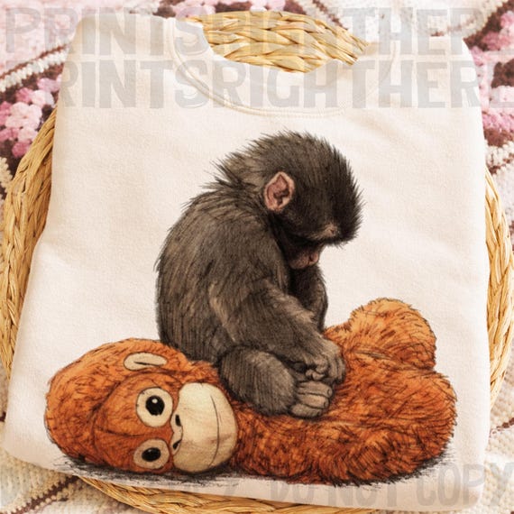 Dear Punch Png, Punch Monkey Png, Viral Baby Monkey Inspired Png, Emotional Plush Toy Illustration (Digital Download)