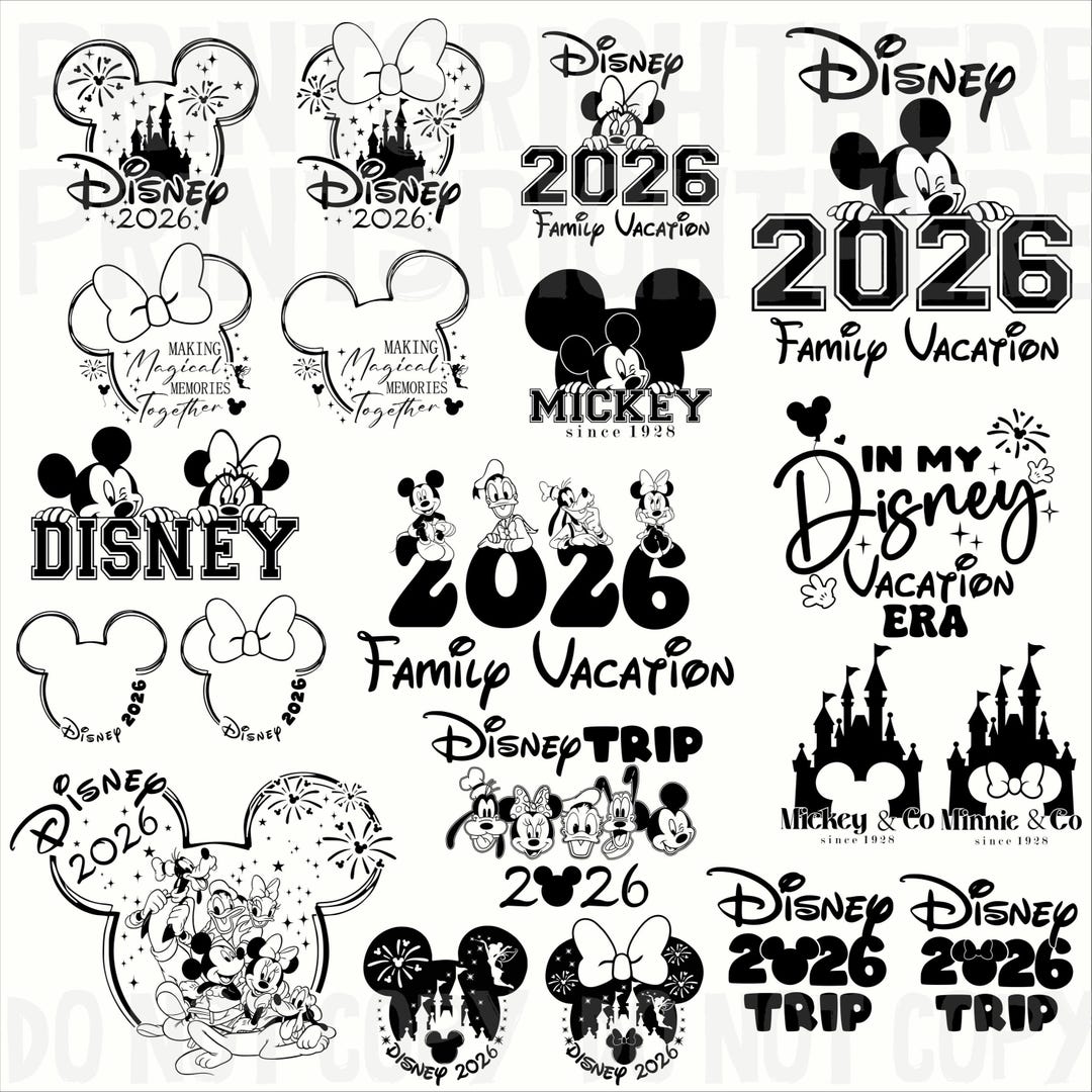 Bundle Family Vacation 2026 Svg Png, Magical Kingdom Svg, Family Trip ...
