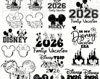 Bundle Family Vacation 2026 Svg Png, Magical Kingdom Svg, Family Trip Svg, Family Squad Svg, Friend Squad Svg, Vacay Mode Svg