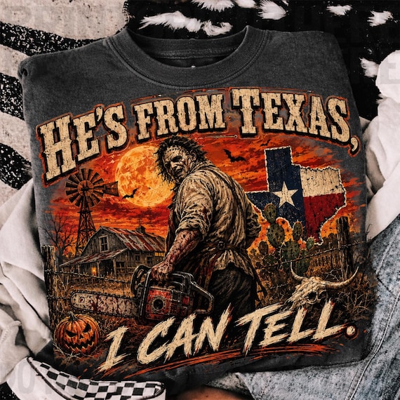 Texas Chainsaw Massacre Halloween PNG, Retro Horror Shirt Design (Digital Download)