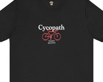 Psycho Bicycle Pun Graphic Humor Biker Gift Minimal Streetwear Cycling Lover T-shirt