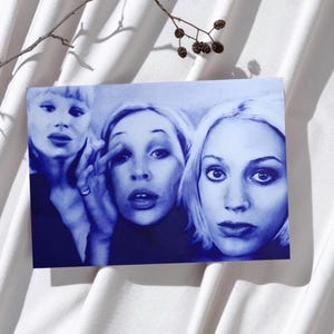 Blue Biro Drawing: Party Monster Portrait