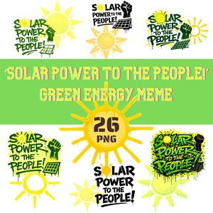 Energía solar para la gente: paquete PNG de logotipos de marca de energía verde
