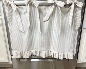 Custom Oven Curtain | Farmhouse Kitchen Decor, Cottagecore Appliance Cover