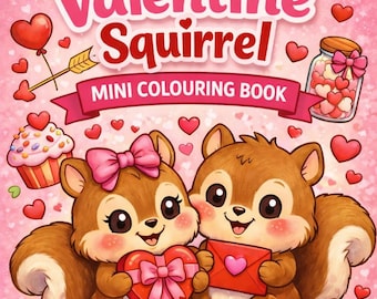 Valentine Squirrel Activity Pages For Kids Printable PDF