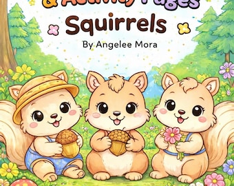 Squirrel Coloring Book for Kids – Woodland Animals Activity Pages (Printable PDF)