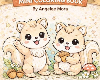 Cozy Squirrels Coloring Book – Mini Activity Pages (Digital Download)