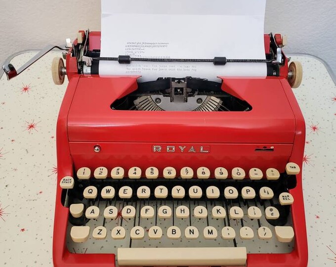 Vintage Royal Quiet Deluxe Typewriter Red 1957 Etsy