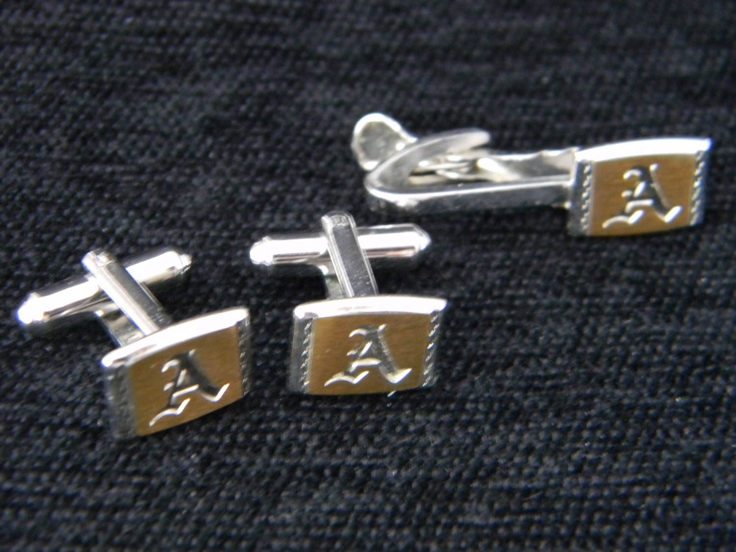 Vintage Hickok Cuff Link and Tie Clasp Initial A - Etsy