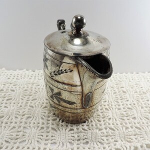 Antique Simpson Hall Miller Silver Plate Syrup image 3