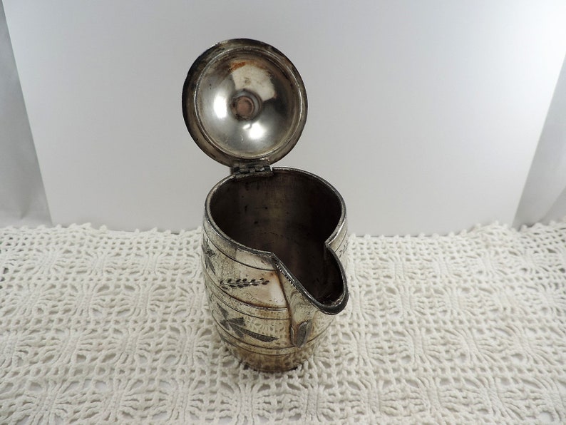 Antique Simpson Hall Miller Silver Plate Syrup image 5