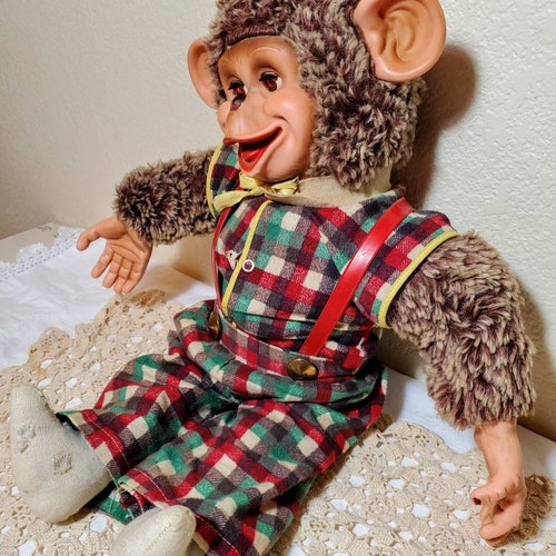 Vintage Rubber Face Monkey shops Chimpanzee Sleepy Eyes
