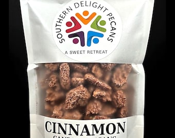 Gastronomische gekonfijte pecannoten (8 oz) | Gearomatiseerde pecannoten | Handgemaakte zoete noten | Southern Delight-pecannoten