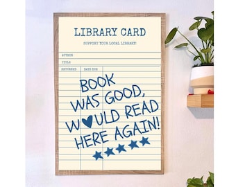 Library Card Art Print (Digital Download)