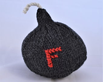 F-Bomb Plush Toy,  F-Word Gag Gift, F Bomb Stress Ball, Humorous Amigurumi