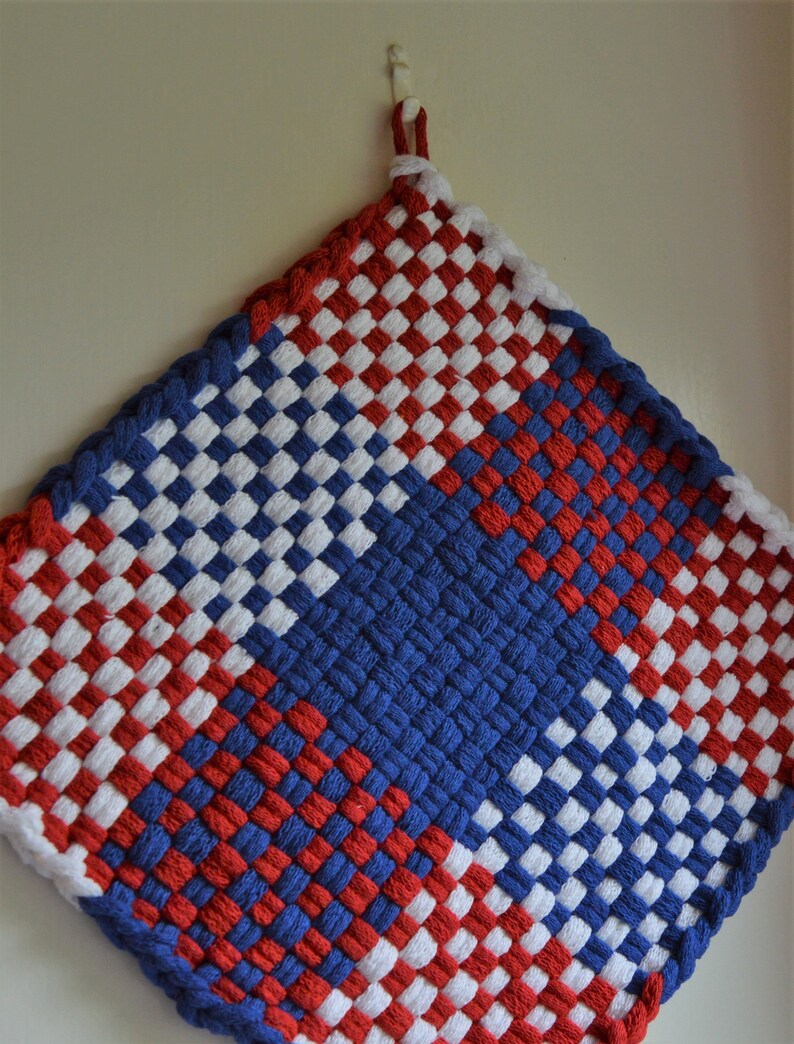 Large Professional Size Potholder 8 Inch Woven Trivet 100 Etsy