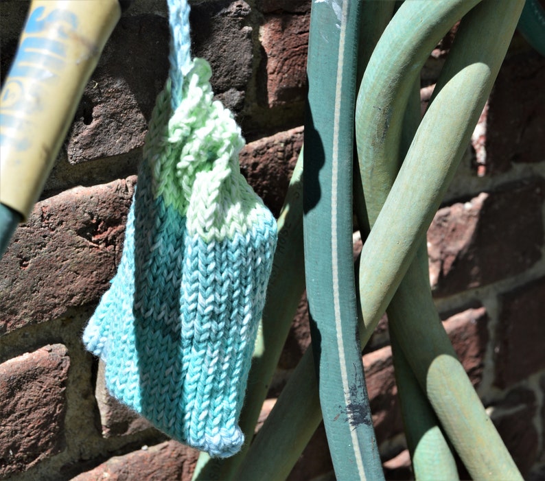 Garden Drawstring Soap Bag, Soap Scrap Saver Bag, Cotton Drawstring Bag, Zero Waste, Ready to Ship image 3