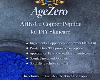 AHK-Cu 99% reines Kupferpeptid Pulver | Copper Tripeptide-3 Kosmetikrohstoff DIY – KEIN Fertigprodukt