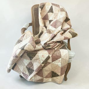 Vintage Ralph Lauren Prairie Plains Twin Quilt Cottagecore Patchwork Bedspread Farmhouse Floral Bedding