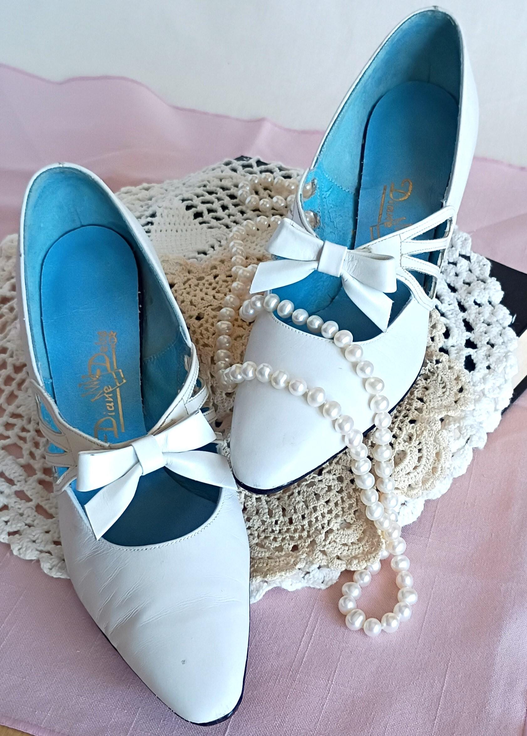 Blue and White Bridal Heel - Etsy