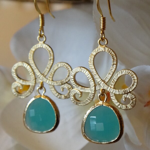 Royal Gems Crystal Tiara Chandelier Dangle Earrings, Chandelier Earrings, Wedding Jewelry, Bridal Party, Gemstone Earrings, Crystal Earrings