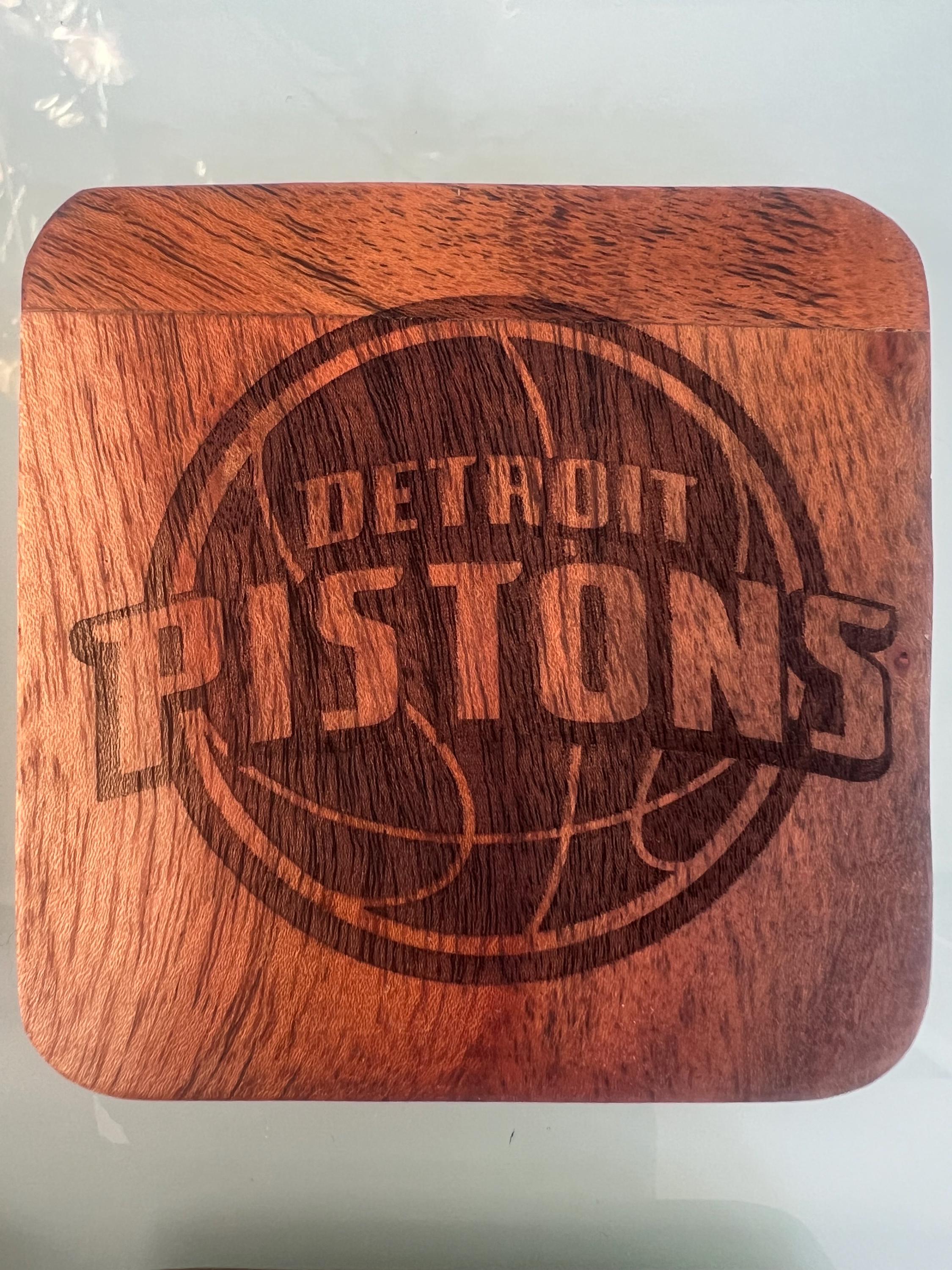 Detroit Sports Coasters Set – Laser Engraved Wood Coasters – Detroit ...