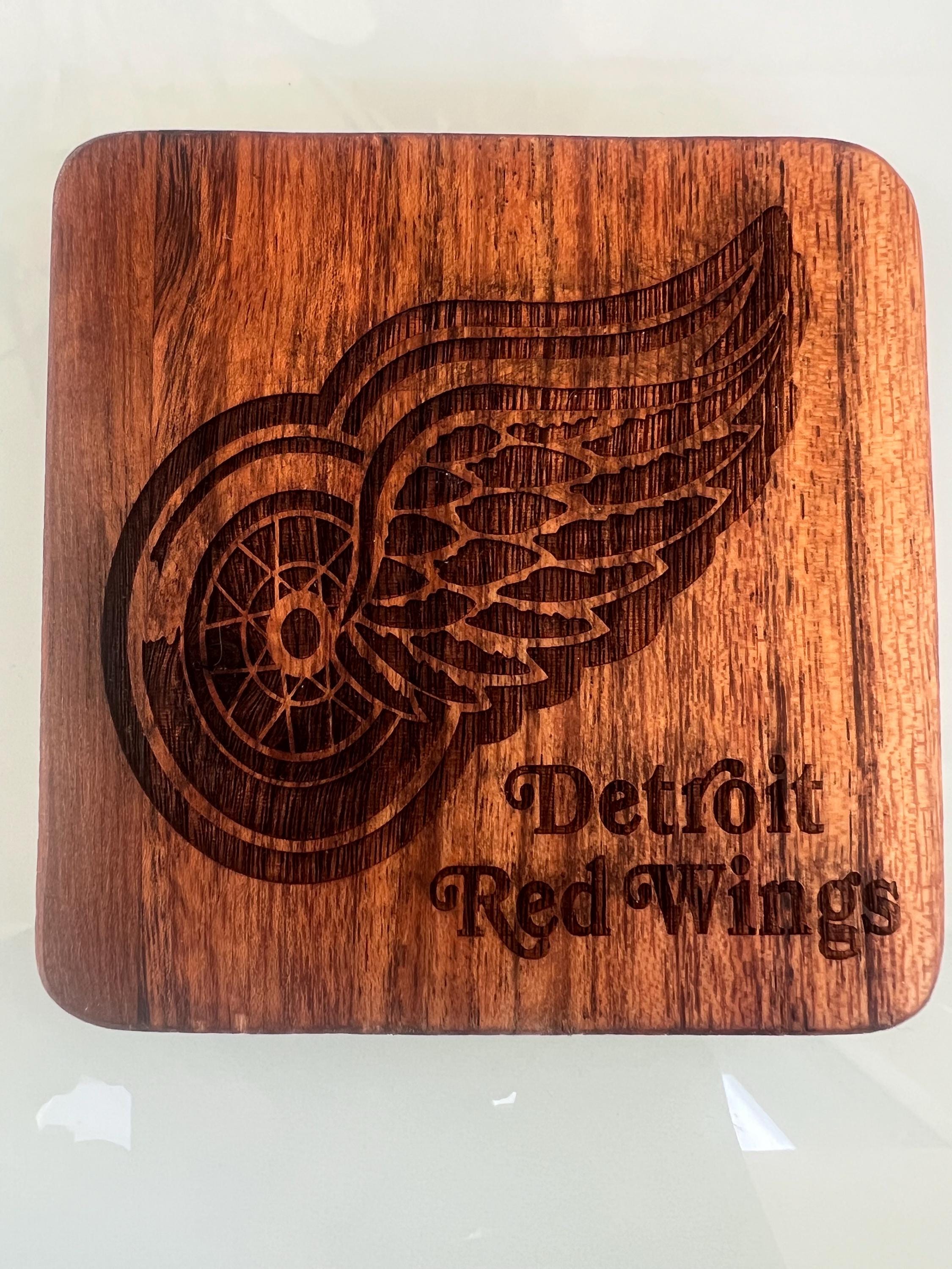 Detroit Sports Coasters Set – Laser Engraved Wood Coasters – Detroit ...