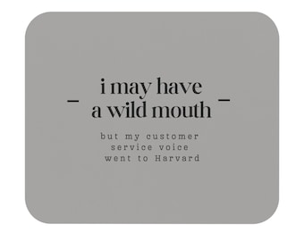 Alfombrilla de ratón divertida – Accesorio de escritorio de atención al cliente con voz de boca salvaje